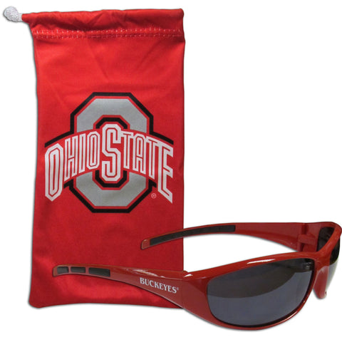 Ohio St. Buckeyes Sunglass and Bag Set