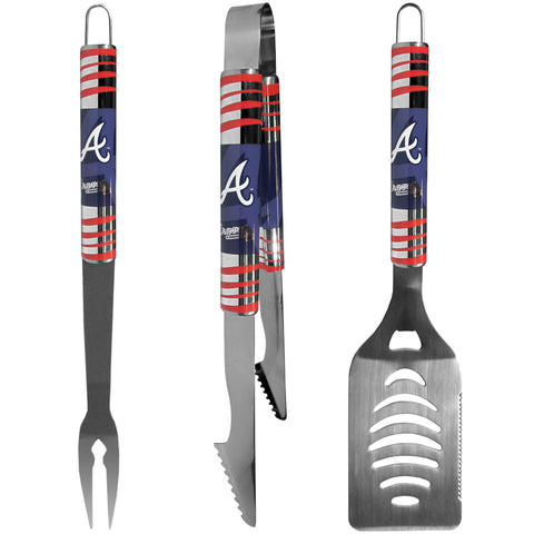 Atlanta Braves 3 pc Tailgater BBQ Set