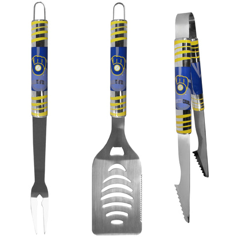 Milwaukee Brewers 3 pc Tailgater BBQ Set