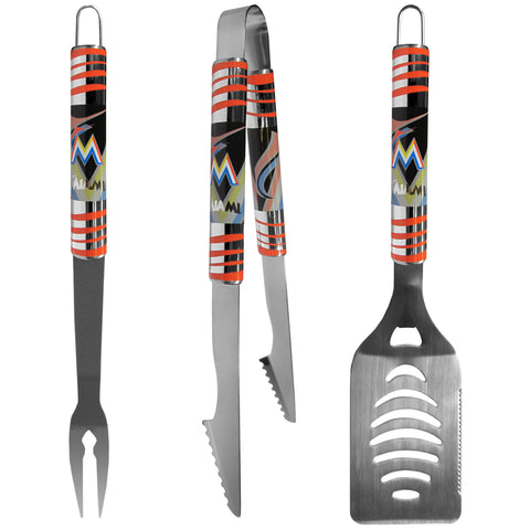 Miami Marlins 3 pc Tailgater BBQ Set