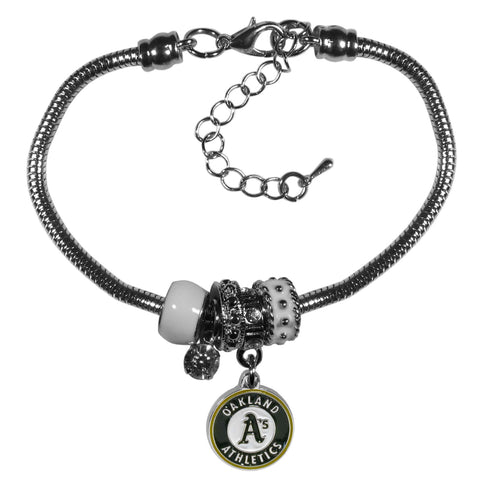 Oakland Athletics Euro Bead Bracelet