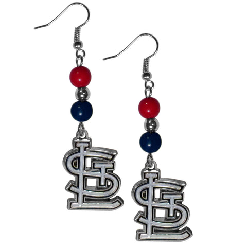 St. Louis Cardinals Fan Bead Dangle Earrings