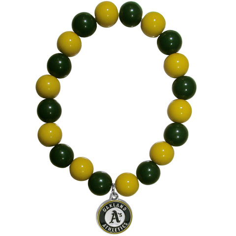 Oakland Athletics Fan Bead Bracelet