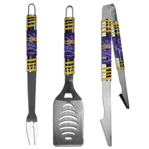 LSU Tigers 3 pc Tailgater BBQ Set