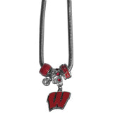 Wisconsin Badgers Euro Bead Necklace