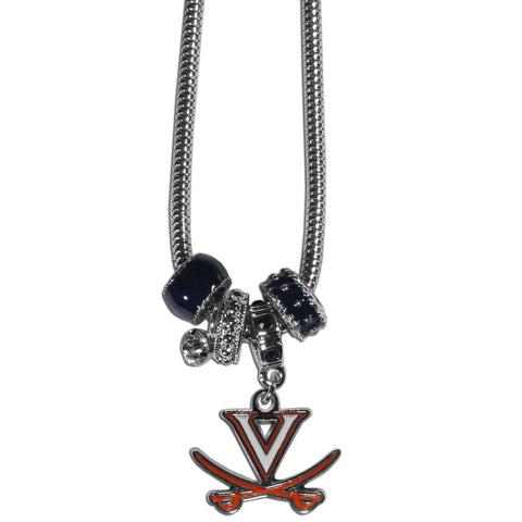 Virginia Cavaliers Euro Bead Necklace