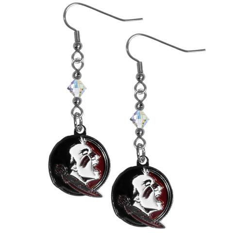 Florida St. Seminoles Crystal Dangle Earrings