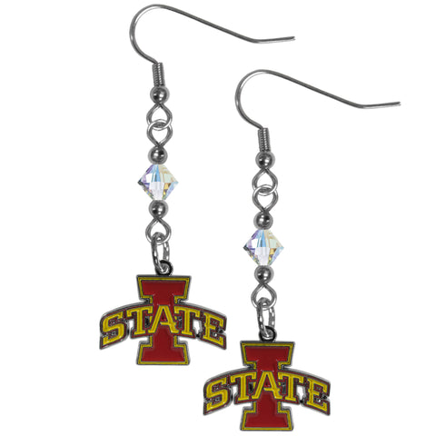 Iowa St. Cyclones Crystal Dangle Earrings