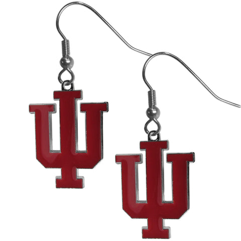 Indiana Hoosiers Chrome Dangle Earrings