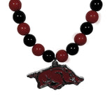 Arkansas Razorbacks Fan Bead Necklace