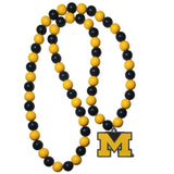 Michigan Wolverines Fan Bead Necklace