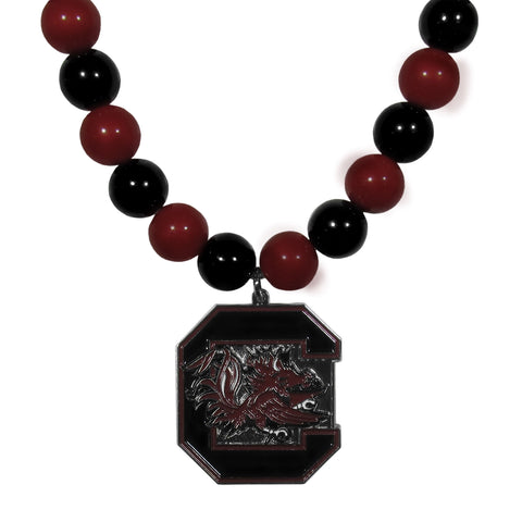 S. Carolina Gamecocks Fan Bead Necklace