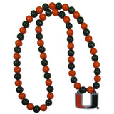 Miami Hurricanes Fan Bead Necklace