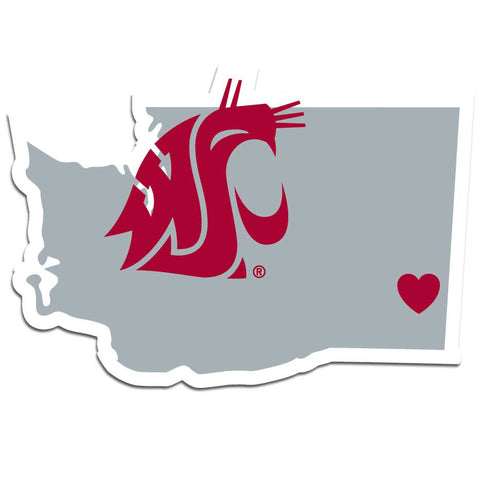 Washington St. Cougars Home State Decal