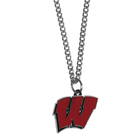 Wisconsin Badgers Chain Necklace with Small Charm