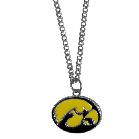 Iowa Hawkeyes Chain Necklace with Small Charm