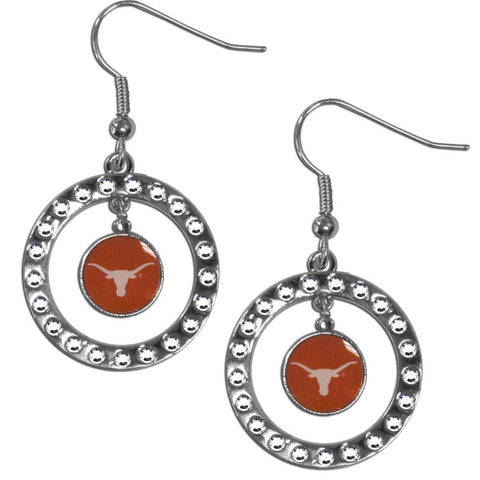 Texas Longhorns Rhinestone Hoop Earrings