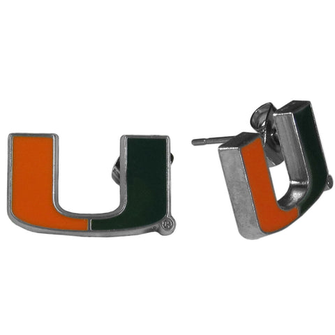 Miami Hurricanes Stud Earrings