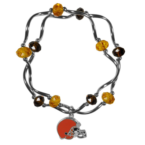 Cleveland Browns Crystal Bead Bracelet