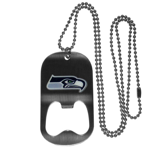 Seattle Seahawks Bottle Opener Tag Necklace