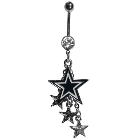 Dallas Cowboys Dangle Charm Navel Ring