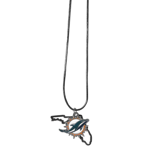 Miami Dolphins State Charm Necklace