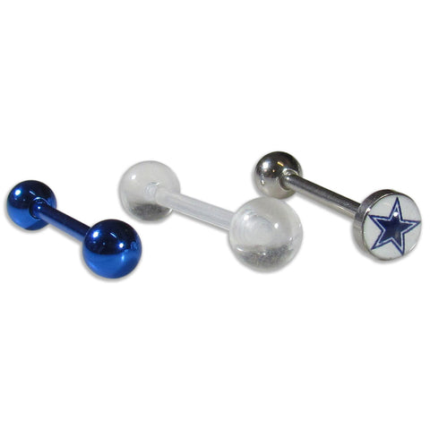 Dallas Cowboys 3 pk Tongue Rings