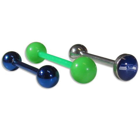 Seattle Seahawks 3 pk Tongue Rings