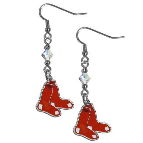 Boston Red Sox Crystal Dangle Earrings