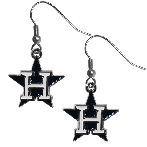 Houston Astros Chrome Dangle Earrings