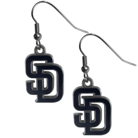 San Diego Padres Chrome Dangle Earrings