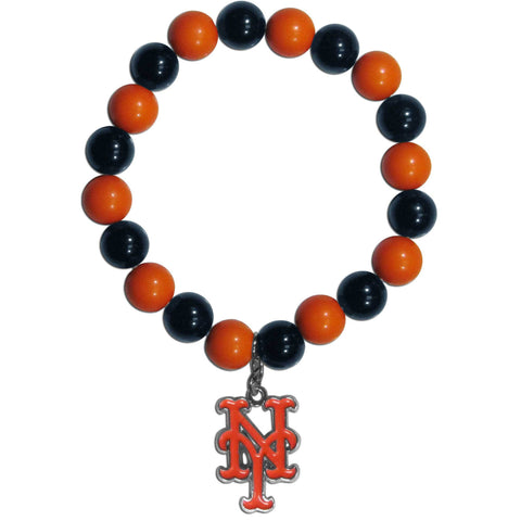 New York Mets Fan Bead Bracelet