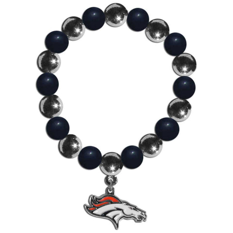 Denver Broncos Chrome Bead Bracelet