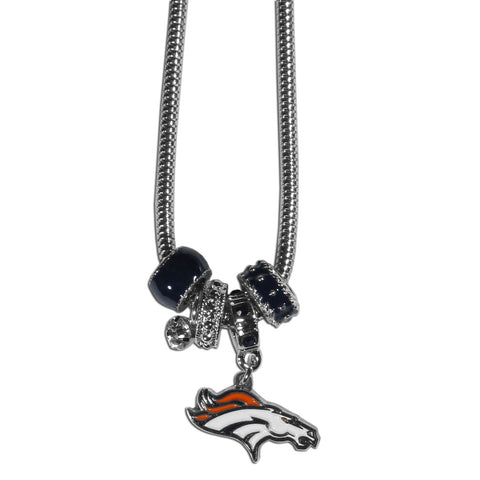 Denver Broncos Euro Bead Necklace