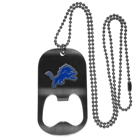 Detroit Lions Bottle Opener Tag Necklace