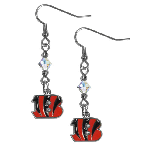 Cincinnati Bengals Crystal Dangle Earrings