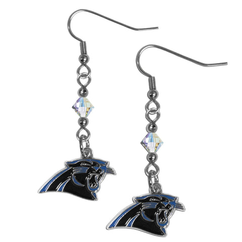 Carolina Panthers Crystal Dangle Earrings