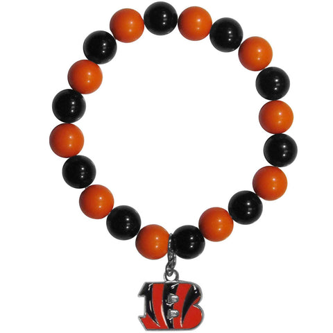 Cincinnati Bengals Fan Bead Bracelet