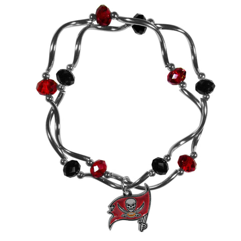 Tampa Bay Buccaneers Crystal Bead Bracelet