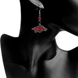 Bead Dangle Earrings - Arkansas Razorbacks Fan Bead Dangle Earrings