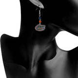 Bead Dangle Earrings - Florida Gators Fan Bead Dangle Earrings