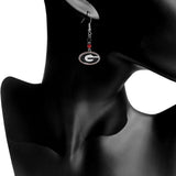 Bead Dangle Earrings - Georgia Bulldogs Fan Bead Dangle Earrings