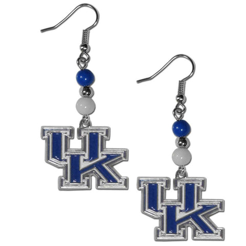 Bead Dangle Earrings - Kentucky Wildcats Fan Bead Dangle Earrings