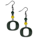 Bead Dangle Earrings - Oregon Ducks Fan Bead Dangle Earrings