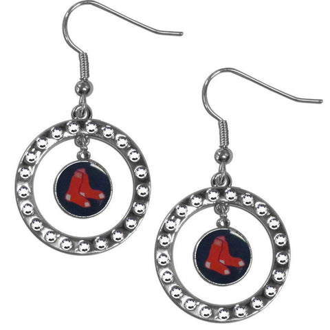 Boston Red Sox Rhinestone Hoop Earrings