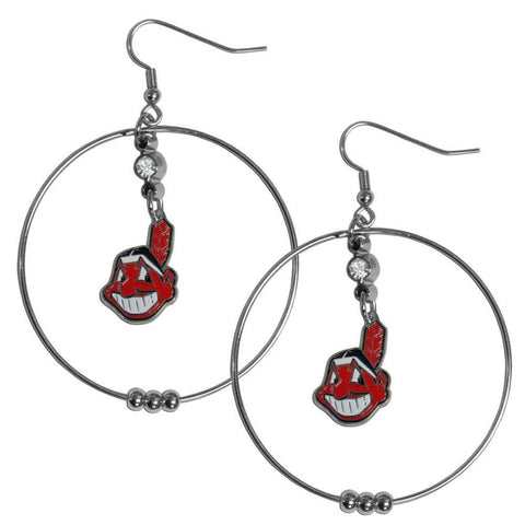 Cleveland Indians 2 Inch Hoop Earrings