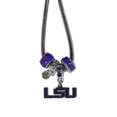 Euro Bead Necklace - LSU Tigers Euro Bead Necklace