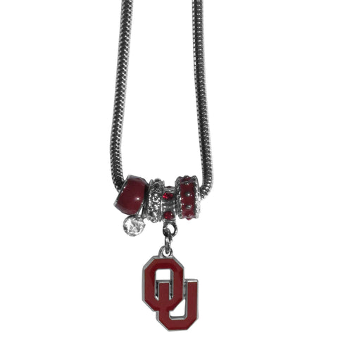 Euro Bead Necklace - Oklahoma Sooners Euro Bead Necklace