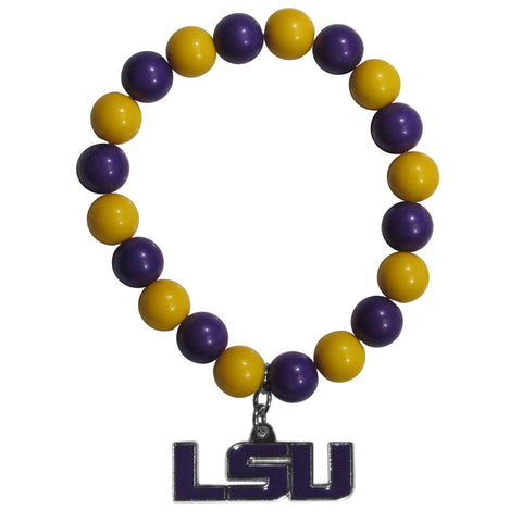 Fan Bead Bracelet - LSU Tigers Fan Bead Bracelet