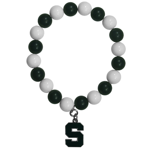 Fan Bead Bracelet - Michigan St. Spartans Fan Bead Bracelet